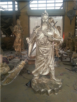 黃銅關二爺雕塑